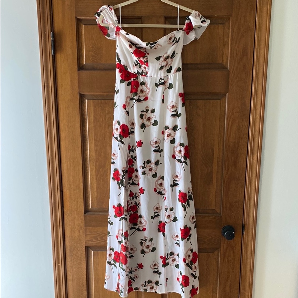 Floral Off-Shoulder Maxi Dress